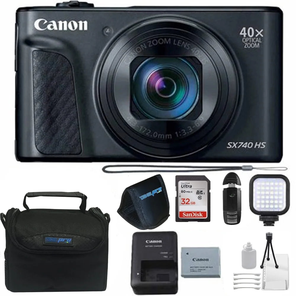 canon pershot sx740 hs digital cera 40x optical zoom with 32gb buzz-photo kit