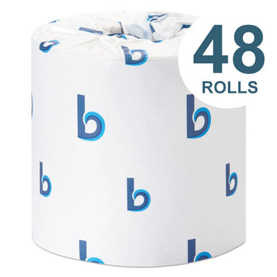 Boardwalk BWK6148 Standard Business Toilet Paper – 48 Rolls in Bulk, 2-Ply Soft and Durable, 350 Sheets for Long-lasting Protection